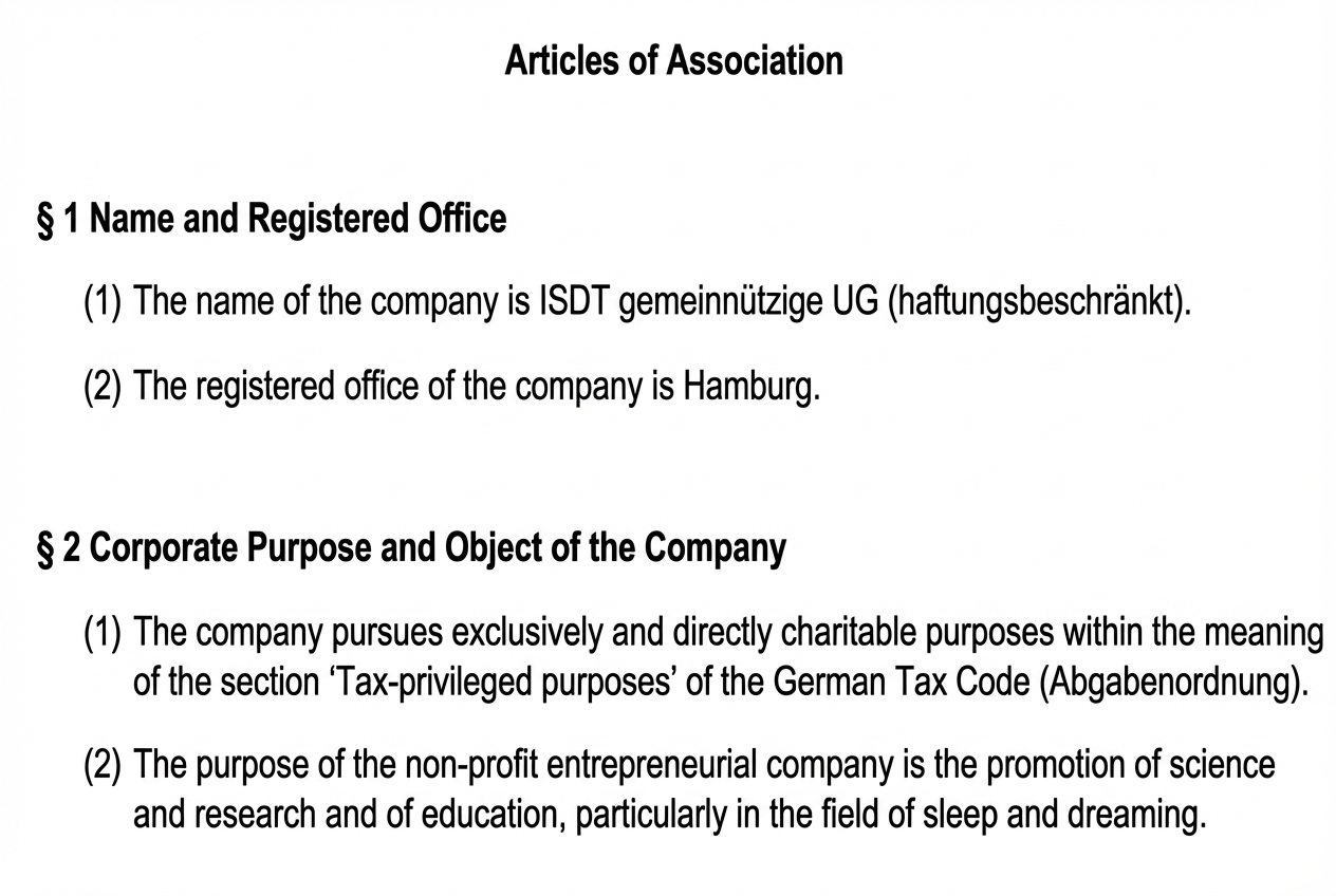 Excerpt from our statutes: purpose of the organization
